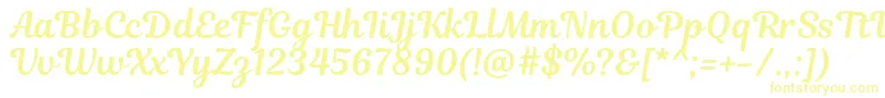 Czcionka MagnoliaScript – żółte czcionki