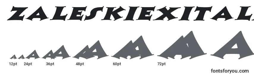 Размеры шрифта ZaleskiexItalic