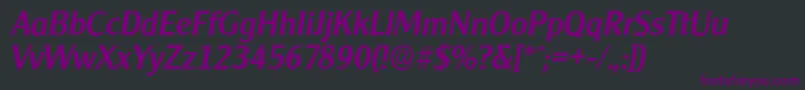 CleargothicserialMediumItalic Font – Purple Fonts on Black Background