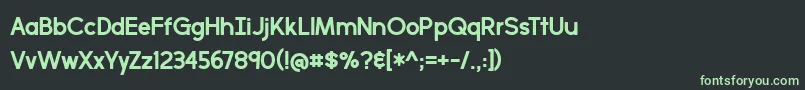 Шрифт BmdPerfectlyAmicable – зелёные шрифты на чёрном фоне