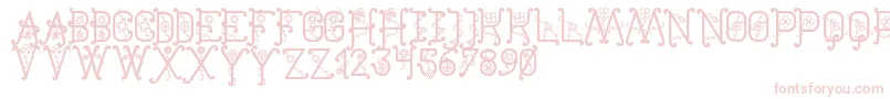 TheFlowersSt Font – Pink Fonts on White Background