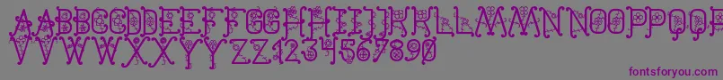 TheFlowersSt Font – Purple Fonts on Gray Background