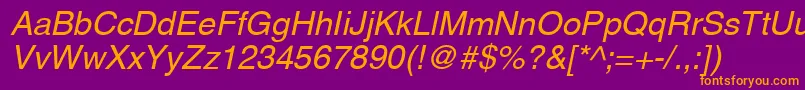 AghelvI Font – Orange Fonts on Purple Background