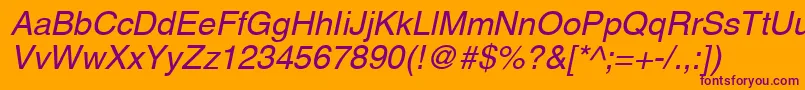 AghelvI Font – Purple Fonts on Orange Background