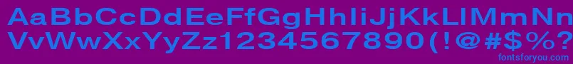 フォントNtharmonicaBold140b – 紫色の背景に青い文字