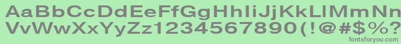 フォントNtharmonicaBold140b – 緑の背景に灰色の文字