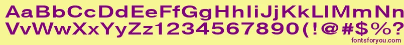 NtharmonicaBold140b Font – Purple Fonts on Yellow Background