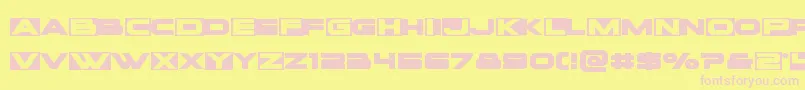 Voxboxexpand Font – Pink Fonts on Yellow Background