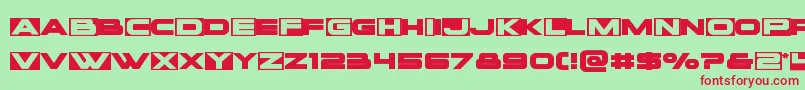 Voxboxexpand Font – Red Fonts on Green Background