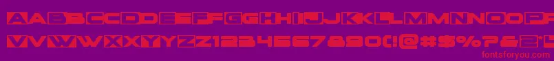 Police Voxboxexpand – polices rouges sur fond violet