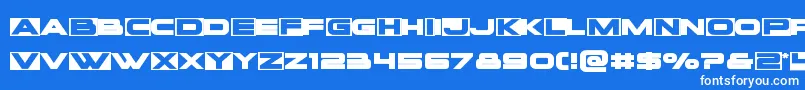 Voxboxexpand Font – White Fonts on Blue Background