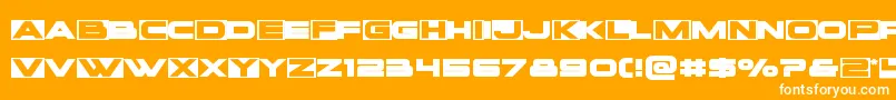 フォントVoxboxexpand – オレンジの背景に白い文字