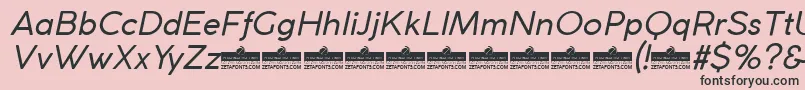 CocogothicItalicTrial Font – Black Fonts on Pink Background