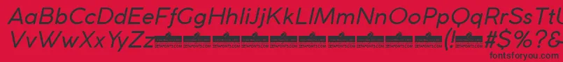 CocogothicItalicTrial Font – Black Fonts on Red Background