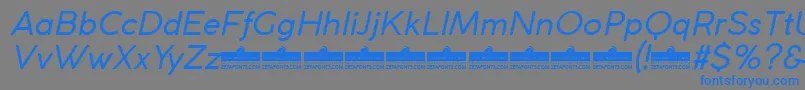 CocogothicItalicTrial Font – Blue Fonts on Gray Background