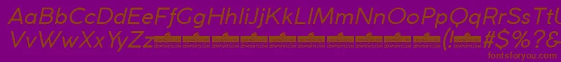 CocogothicItalicTrial Font – Brown Fonts on Purple Background
