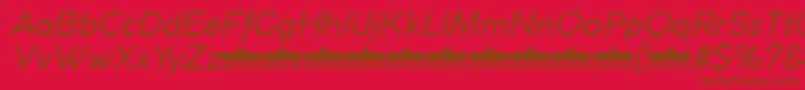 Police CocogothicItalicTrial – polices brunes sur fond rouge