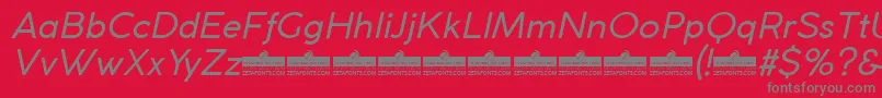 CocogothicItalicTrial Font – Gray Fonts on Red Background