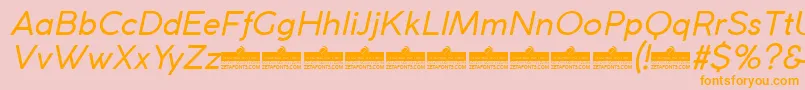 CocogothicItalicTrial Font – Orange Fonts on Pink Background