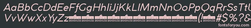 CocogothicItalicTrial Font – Pink Fonts on Black Background