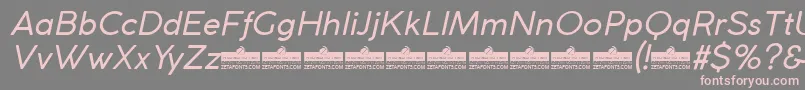 CocogothicItalicTrial Font – Pink Fonts on Gray Background