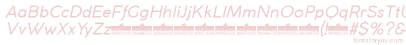 CocogothicItalicTrial Font – Pink Fonts on White Background