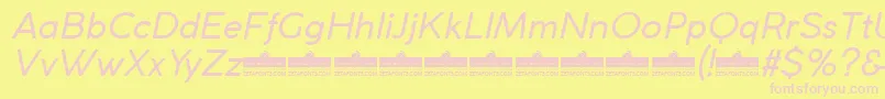 CocogothicItalicTrial-Schriftart – Rosa Schriften auf gelbem Hintergrund