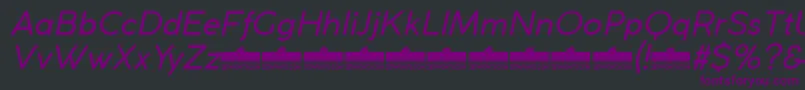 CocogothicItalicTrial Font – Purple Fonts on Black Background