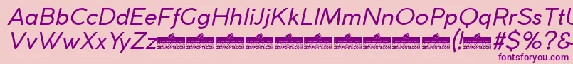 CocogothicItalicTrial Font – Purple Fonts on Pink Background