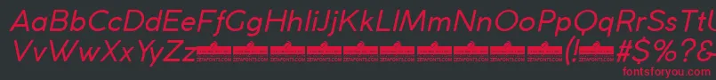 CocogothicItalicTrial Font – Red Fonts on Black Background