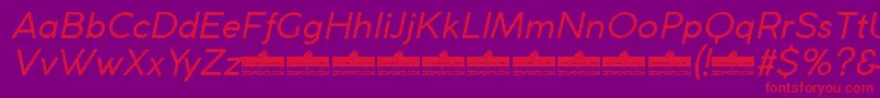 CocogothicItalicTrial Font – Red Fonts on Purple Background