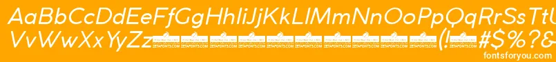 CocogothicItalicTrial Font – White Fonts on Orange Background