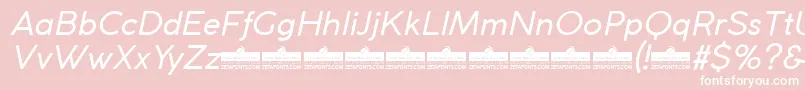 CocogothicItalicTrial Font – White Fonts on Pink Background