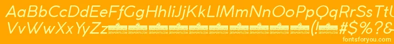 CocogothicItalicTrial Font – Yellow Fonts on Orange Background