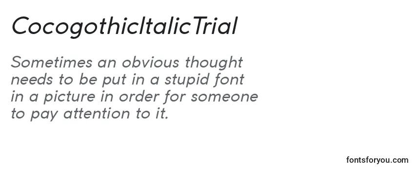 CocogothicItalicTrial Font