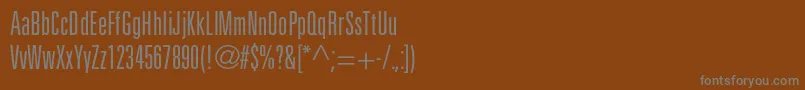 Шрифт UniversltstdLightultracn – серые шрифты на коричневом фоне