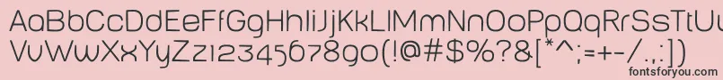 フォントBabyMinethin – ピンクの背景に黒い文字
