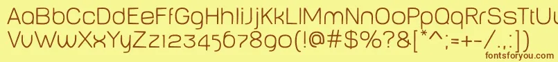 BabyMinethin Font – Brown Fonts on Yellow Background