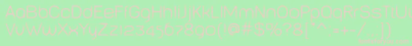 BabyMinethin-Schriftart – Rosa Schriften auf grünem Hintergrund