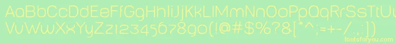 BabyMinethin-Schriftart – Gelbe Schriften auf grünem Hintergrund