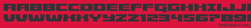 Cruiserfortressexpand Font – Black Fonts on Red Background
