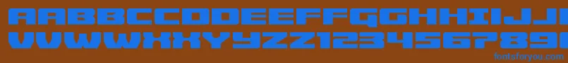 Cruiserfortressexpand Font – Blue Fonts on Brown Background