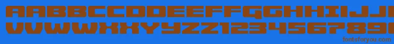 Cruiserfortressexpand-fontti – ruskeat fontit sinisellä taustalla