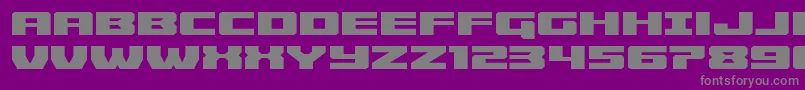 フォントCruiserfortressexpand – 紫の背景に灰色の文字