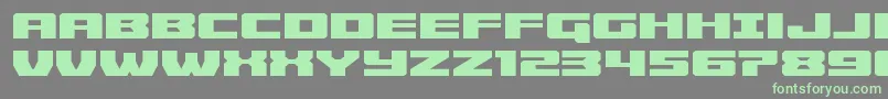 Cruiserfortressexpand Font – Green Fonts on Gray Background