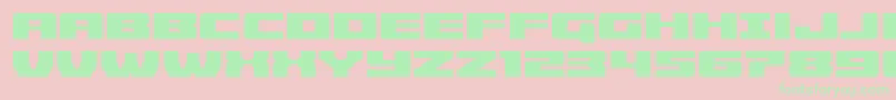 Cruiserfortressexpand-fontti – vihreät fontit vaaleanpunaisella taustalla