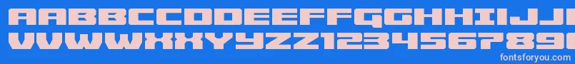 Шрифт Cruiserfortressexpand – розовые шрифты на синем фоне