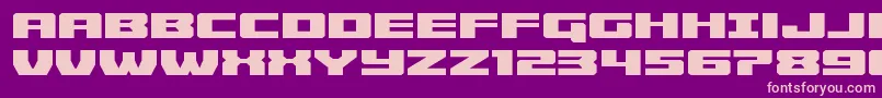 Czcionka Cruiserfortressexpand – różowe czcionki na fioletowym tle