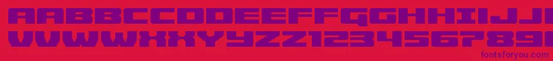 Cruiserfortressexpand Font – Purple Fonts on Red Background