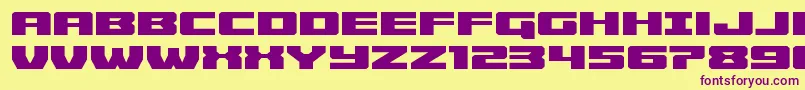 Подробнее о шрифте Cruiserfortressexpand Шрифт Cruiserfortressexpand – фиолетовые шрифты на жёлтом фоне